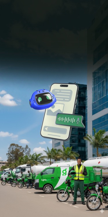 Hand holding Bulk Energy Supply, Message pop-up on personalized Lock Screen