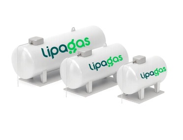 Lipagas devices and features, Cloud Dashboard, LipaGas Energy with Face ID and charging cable, Camera, Messages.